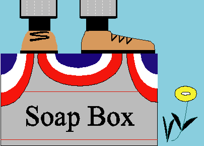 一个肥皂盒支持扬声器鞋。